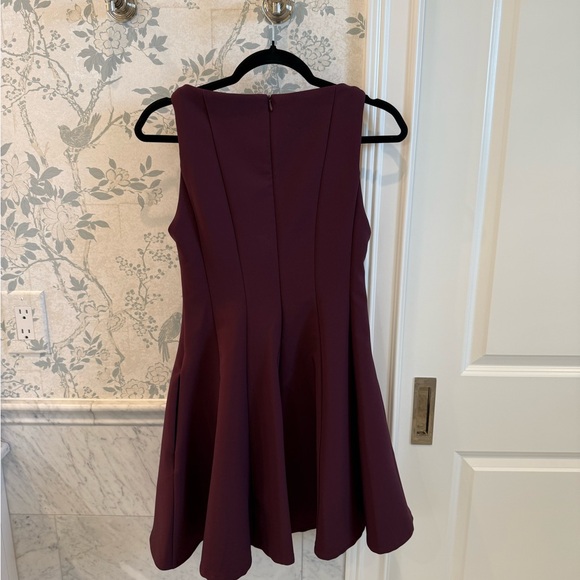 Zara Burgundy Fit & Flare Dress — Size Small, Worn Once - Picture 2 of 3
